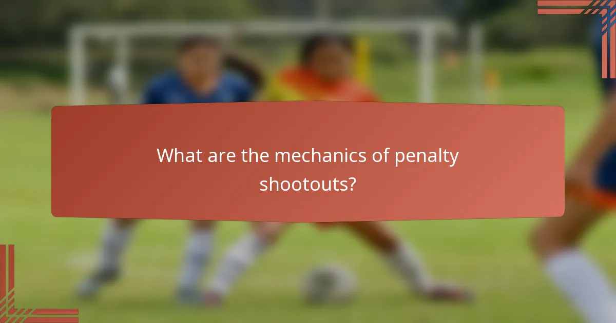 What are the mechanics of penalty shootouts?