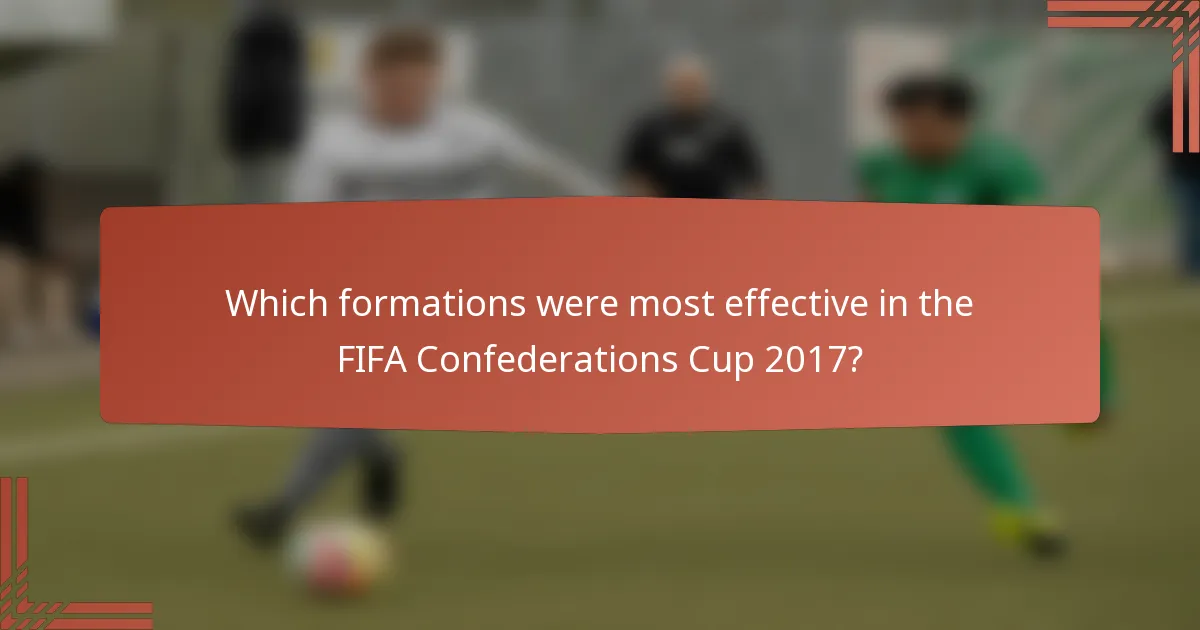 Which formations were most effective in the FIFA Confederations Cup 2017?